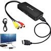 Eiaigky Adattatore AV a HDMI, convertitore RCA a HDMI, adattatore CVBS con cavo compatibile con PS2, PS3, Xbox, DVD, 1080p Full HD per HDTV, monitor, proiettore