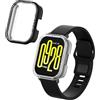 kwmobile Set da 2 Protezione Bordo Orologio Compatibile con Xiaomi Redmi Watch 5 Active Smartwatch - Rivestimento Glitterato trasparente/nero