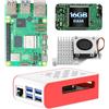 iRasptek Basic Kit For Raspberry Pi 5 16GB RAM con alloggiamento rosso e bianco e radiatore attivo
