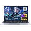 DIAKUOE PC Portatile 15,6 Pollici, Notebook Win 11 8Go RAM 256Go SSD, Laptop Core M3 6Y30 CPU Tastiera Numerico Retroilluminata, Computer Portatile sottile e leggero schermo FHD 180° HDMI USB3.0 WiFi5 BT4.2