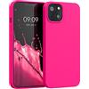 kwmobile Custodia Compatibile con Apple iPhone 13 Cover - Back Case per Smartphone in Silicone TPU - Protezione Gommata - rosa shocking
