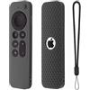 Hi Color Custodia protettiva in silicone per Apple TV Siri Remote di terza generazione, compatibile con Apple TV 4K di seconda generazione 2021 (grigio scuro)