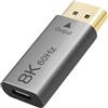 Puiseno Adattatore USB-C a DisplayPort 1.4 8K@60Hz, supporta 4K@120Hz, adattatore Thunderbolt 3/4/5 a DP, compatibile con iPhone 16/15, Galaxy S25/S24, MacBook Pro/Air, supporta G-Sync/FreeSync
