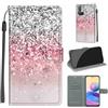 KENHONER Custodia per Xiaomi Redmi Note 10 5G, rosa | Portafoglio Pelle PU, Magnetica, Resistente Agli Urti, Scomparto Carte Credito, Pieghevole, Flip Libro, Motivo
