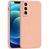 Mixroom - Cover Custodia Case per Samsung Galaxy S21 FE Protezione Fotocamera in Silicone TPU Morbido Opaco Bordi Piatti Colore Rosa