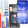 HLYGZX Display Schermo per Samsung S21+ Plus 5G G996B OLED Nero con Cornice | con Impronte Digitali,con kit di riparazione，OLED，HD+ Display，Sostituire lo schermo,per Modello:G996B/DS G996U G996U1