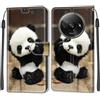 KENHONER Custodia per Xiaomi Redmi A3, Panda | Portafoglio Pelle PU, Magnetica, Resistente Agli Urti, Scomparto Carte Credito, Pieghevole, Flip Libro, Motivo