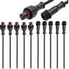 VISSQH 5 Paia 2 pin connettore impermeabile maschio femmina IP67 2 pin Connettore Fili Elettrici Impermeabile,per Cavo da Prolunga 22AWG 20cm,per auto, luci di striscia LED(M12)