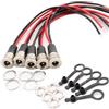 RUNCCI-YUN 5PCS 5.5 mmx2.5 mm Connettori DC a Pannello Jack,Alimentazione DC Presa,Per Connettore Femmina da Pannello CCTV Home Security Surveillance Camera