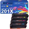 Tito-Express EcoSerie 201X 201A XL compatibile con toner HP Color LaserJet Pro M252dw M252n M270 M274d M274n MFP M270 Series MFP M277dw MFP M277n per HP CF400X CF401X CF402X CF403X Set nero, magenta, giallo, ciano