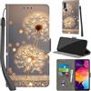 PHINIENLAND Cover per Samsung Galaxy A50 / A50s custodia portafoglio Dente di leone | 3 scomparti carte, 1 tasca banconote, Chiusura magnetica, Supporto, Pelle PU flip cover per Samsung A50