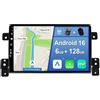 YUNTX [6GB+128GB] Android 16 Autoradio per Suzuki Grand Vitara (2004-2015)-[Incorporato Carplay/Android Auto/DSP/GPS]-IPS 2.5D 9 Touch Screen-CAM+MIC-DAB/Mirror Link/Bluetooth 5.0/WiFi/USB/4G
