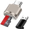 AXFEE Lettore di Schede Micro SD USB C, Lettore di Schede di Memoria TF Tipo-C, con Adattatore USB C a USB, Lettore di Schede USB OTG Compatible con PC, Samsung Galaxy, Telefono USB C(Oro Champagne)