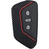 Berfea Portachiavi in silicone Custodia Protettiva per Auto Chiave Telecomando compatibile con VW Volkswagen MK8 Golf 8 GTI Skoda Octavia 3 pulsanti