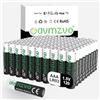 avmzvo Batterie AAA LR03 120 pezzi Alcaline 1,5 Volt, potenza duratura, potente, può essere utilizzata per giocattoli, sveglie e altri dispositivi elettronici【10 anni di garanzia】