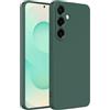 Captor Cover Custodia Colorata in Silicone Liquido per Samsung Galaxy S25 Plus, Alta Qualità con Bordo Rialzato per Schermo e Protezione Fotocamera Morbida Con Microfibra Interna (Verde Scuro)