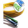 Elfcam Cavo Fibra Ottica SC/APC per SC/UPC simplex monomodale 9/125, Compatibile con Freebox Iliad (Free), 1M.