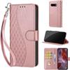 SIENIANLINE Cover per Google Pixel 9A PU Pelle Custodia Flip Cubo - Oro Rosa
