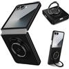 Kainevy Cover per Samsung Galaxy Z Flip 7 FE Magnetica Antiurto con Anello Supporto, Rugged Militare Custodia per Samsung Z Flip 7 FE Cover Anti-impronta Estetica Protettiva Case Sottile (Nero)