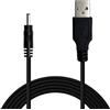 OcioDual Cavo USB a DC 5V (fino a 2A), Cavo di Alimentazione per Tablet, Fotocamera, Router, CCTV, DVR, LED, Altoparlante, Connettore Rotondo, Dritto, Nero
