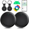 LocLynx Tracker Tag Android, 2 Pezzi Smart tag Android Funziona con Google Dov'è App, Bluetooth Trova Oggetti, Air Tracker Bluetooth Localizzatore Chiavi per Chiavi/Bagagli/Valigie