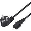 Mcbazel Cavo di Alimentazione C13 da 1,5 m 250V 16A per Monitor PC, Proiettore, Stampante, Fornello Elettrico - Presa Standard a 3 Pin