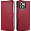 JUNETOP Cover per OPPO Reno 14 F 5G/Reno 14 FS 5G, Custodia Rosso