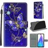 SIENIANLINE Cover per Xiaomi Redmi Note 8T PU Pelle Custodia Flip Blu