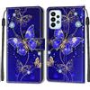 SIENIANLINE Cover per Samsung Galaxy A23 4G/5G PU Pelle Custodia Flip Blu