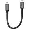 Silkland Cavo USB4 per Thunderbolt 4, Cavo Dati 40Gbps, Cavo di Ricarica PD3.1 240W 48V/5A, 8K@60Hz HDR, Cavo da USB-C a USB-C per MacBook, iPad Pro, iMac, Hub, Dock, SSD, Monitor, 30cm