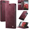 Cracedily Cover per iPhone SE 3/2 Case, Libro Custodia Portafoglio Premium Pelle PU, Slot Scheda, RFID Shieldon, Chiusura Magnetico Aletta Antiurto Case Custodia per iPhone 8/7/6, Rosso