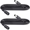 Security-01 Confezione da 2 cavi di prolunga DC da 1 m, spina da 5,5 mm x 2,1 mm, supporta DC 5 V, 6 V, 9 V, 12 V, 24 V, per telecamere di sicurezza, DVR, router, stampante, striscia LED, Nero