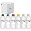 DLMELHOR DTF Ink - Inchiostro di trasferimento DTF da 3000 ml per stampanti EPN ET-8550, XP15000, L1800, L805, R1390, R2400 DTF, stampa a trasferimento termico diretta su pellicola, 6 pezzi (2WH+CMYK)