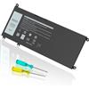 BNDeluxe 33YDH - Batteria di ricambio per PC portatile Dell Inspiron 17 7000 7786 7779 7773 7778 G3 G5 G7 3579 3779 5587 7588 15 7577 Latitude 13 3380 14 3490 15 35 90 3580 99NF2 PVHT1 P72F 81PF3 081PF3