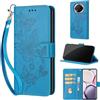 SIENIANLINE Cover per Honor Magic7 Lite / X9c custodia portafoglio Blu | 3 scomparti carte, 1 tasca banconote, Chiusura magnetica, Supporto, Pelle PU flip cover per Honor X60 Pro / X9c