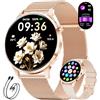 SUNKTA Smartwatch Donna, 1,43 AMOLED Smartwatch con Chiamata Bluetooth, Orologio Fitness 100+ Modalità Sportive, Frequenza cardiaca e Sonno, IP68 Orologio per Android iOS,2 Cinturini e 2 Cavi Inclusi,FV23-Q