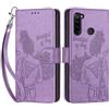 SIENIANLINE Cover per Xiaomi Redmi Note 8T PU Pelle Custodia Flip Viola