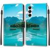 SIENIANLINE Cover per Samsung Galaxy A05s custodia portafoglio Barca | Chiusura magnetica, Scomparti carte, Funzione supporto, Pelle PU flip cover per Samsung A05s