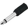 CABLEPELADO - Adattatore audio stereo da jack femmina da 3,5 mm a jack maschio da 6,35 mm, mono, adattatore connettore per cuffie, PVC, nero