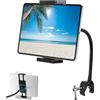 RAKUTE Supporto Tablet Cyclette Spinning Bicicletta，Flessibile Supporto Tablet Da Colloper Tapis Roulant Palestra，Collo Oca Supporto Regolabile Per Microfono Per Ipad Pro, Air e Mini 4,7-12,9 Tablet