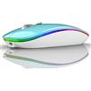 Uiosmuph G12 Mouse Wireless, LED Silenzioso Mouse Senza Fili, Blu