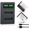 Pickle Power 2 batterie EN-EL19 e caricabatterie doppio LED per Nikon Coolpix W150 A100 S33 S6900 S3700 S2800 S3600 S6800 S4400 S6600 S6500 S2700 S3200 S3300 S6400 S4200 S2600 S3100 S340 0 S3500 S4100