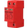 Wengart Scaricatore di Sovratensione DC 500V, 2P 20kA~40kA Classe T2, Dispositivo di Protezione da Fulmini per Impianti Fotovoltaici e Pannelli Solari, Montaggio su Guida DIN, WG1-40