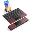 OMOTON Tastiera pieghevole AZERTY Bluetooth con touchpad, Bordeaux
