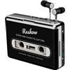 Reshow Lettore di cassette portatile, convertire le cassette a nastro in MP3 tramite USB e registrare musica MP3, nero