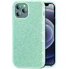 Mixroom - Custodia Cover per iPhone 7/8 / Se 2020 Case in TPU Morbido Verde Acqua con Brillantini Glitter 3 in 1