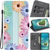 YKTO Cover per Huawei P Smart Z - Premium PU Magnetica Libro Portafoglio Flip Case Funzione Stand Per Huawei P Smart Z (unflowers Fiori colorati a sette colori)