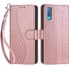 SIENIANLINE Cover per Samsung Galaxy A7 2018 PU Pelle Custodia Flip Cubo - Oro Rosa
