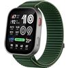GIOPUEY Cinturini Compatibile con Amazfit Bip Max, Nylon Traspirante Sport Loop Cinturino in Morbido Nylon Intrecciato Strap Band - Darkgreen