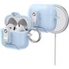 ORICO Custodia per AirPods 4ª Generazione con Supporto, Ricarica MagSafe e Coperchio Magnetico, Potente Protezione Anti-caduta, Blu-CP34